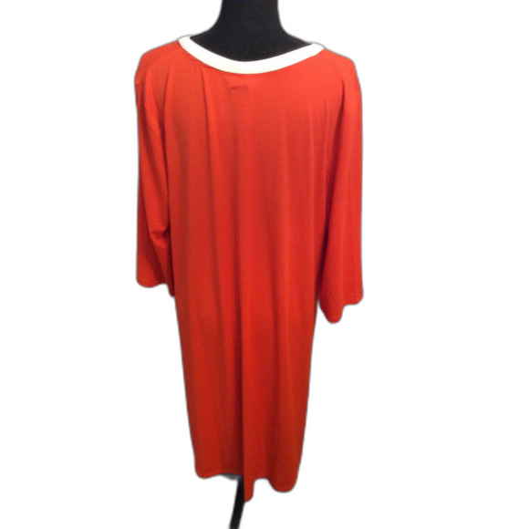 Cuddl Duds Midi Sunsmart Sunwear Bright UPF50+ Dress Large Spicy Orange - Picture 4 of 6